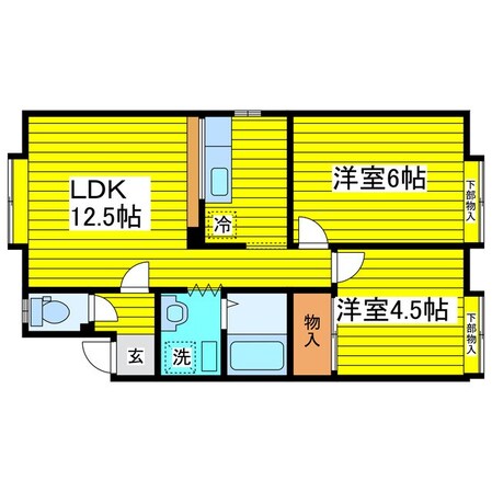 環状通東駅 徒歩19分 3階の物件間取画像